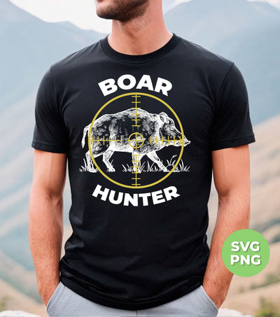 Boar Hunter, Wild Animal Hunter, Retro Boar, Boar Lover, Digital Files, Png Sublimation