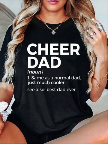 This 100% cotton t-shirt is not only soft and comfortable, but it's also the ultimate choice for the ultimate cheer dad! With the words "Best Dad Ever" written across the front, everyone will know who to cheer for. Perfect for casual wear or outdoor fun with your favorite cheer squad!