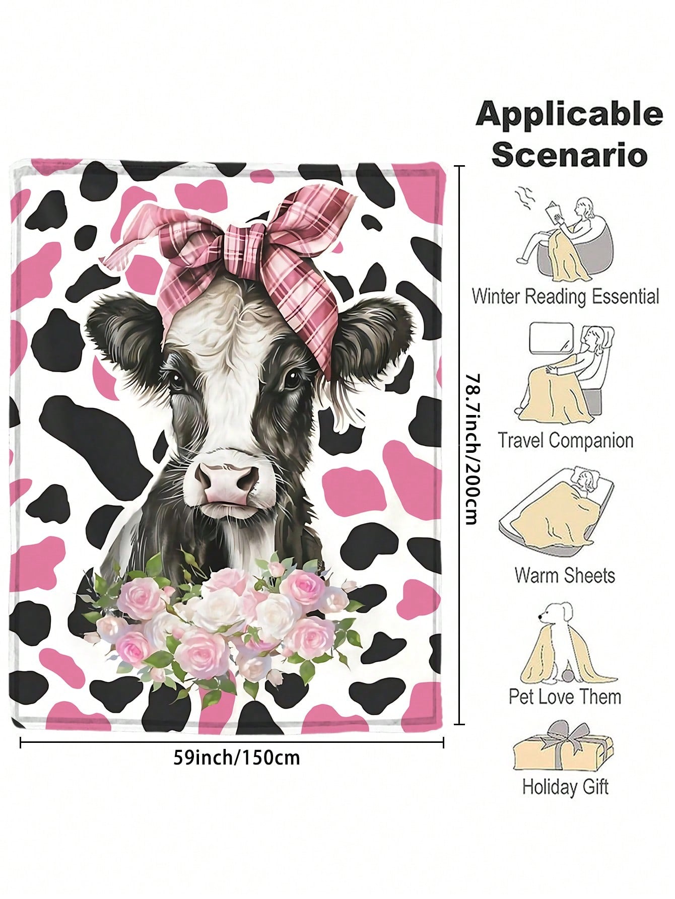 Wrap yourself in quirky coziness with our Ultra-Soft Highland Cow Leopard Print Flannel Blanket. Perfect for all seasons, this playful throw adds a touch of whimsy to any home and makes a unique gift. Get ready to snuggle up and "moo"-ve into ultimate comfort!