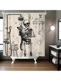 Add a spooky twist to your bathroom with this Unique Halloween Skeleton Shower Curtain. Featuring a gothic Day of the Dead design, it brings festive fun and eerie charm to your space. Made with durable material and includes 12 hooks for easy hanging, this curtain is perfect for celebrating Halloween in style while keeping your bathroom dry and lively.