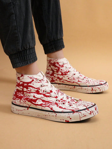 Experience the ultimate Halloween street style with our Unique Hand-Painted Graffiti High Top Sports Shoes. With hand-painted designs, these shoes are truly one-of-a-kind. Stand out in the crowd while staying comfortable and stylish. Perfect for any Halloween party or just adding some edge to your daily look.