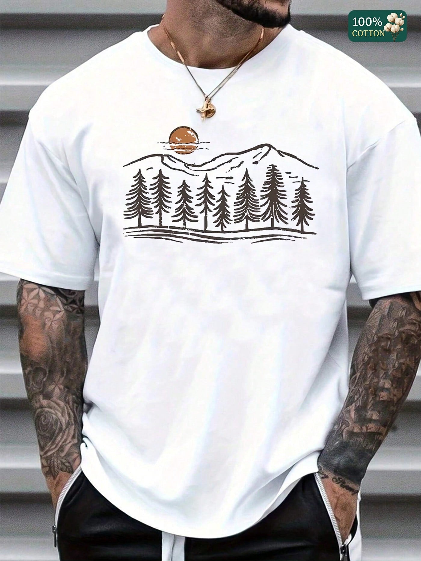 Stay cool and adventurous in this unisex 100% cotton tee, featuring a vibrant mountain and forest graphic that captures the spirit of the wild. Perfect for summer days, its soft fabric keeps you comfy while adding a touch of nature-inspired style to any outfit. Whether you’re hitting the trails or hanging out with friends, this tee is your go-to for easy, laid-back vibes.