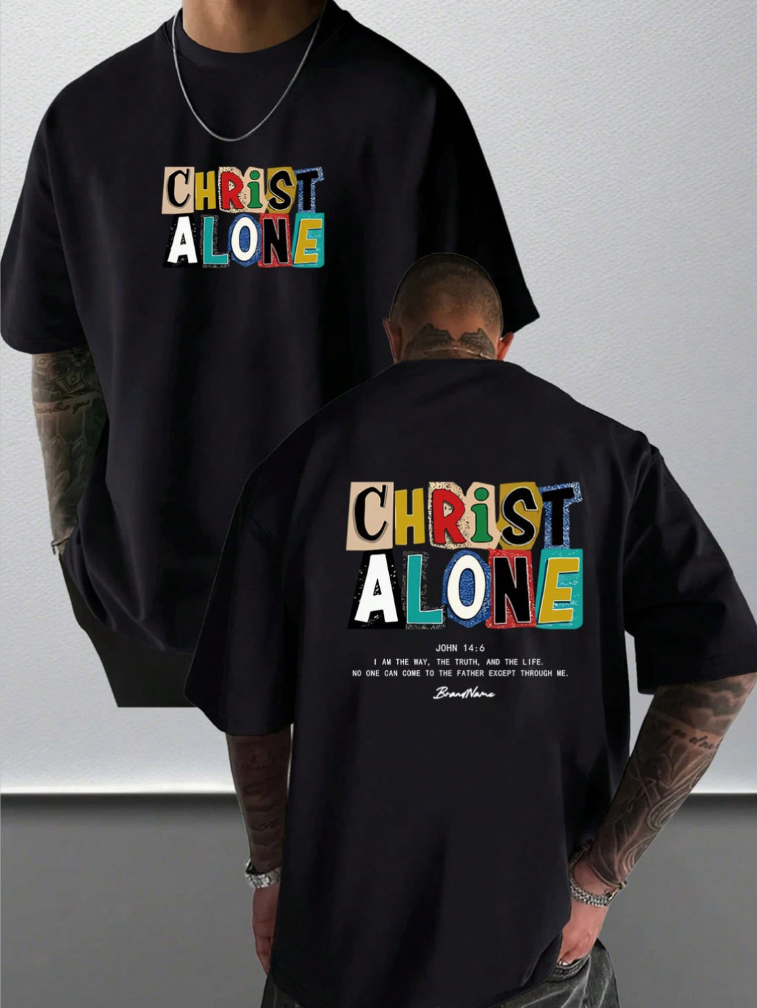 Celebrate your faith in style with this fun Unisex CHRIST ALONE Graphic T-Shirt! Made from 100% soft cotton, it’s comfy enough for everyday adventures or cozy moments at home. Whether you’re gifting a loved one or adding a statement piece to your wardrobe, this tee brings joy and inspiration wherever you go. Perfectly casual, refreshingly bold—wear your message loud and proud!