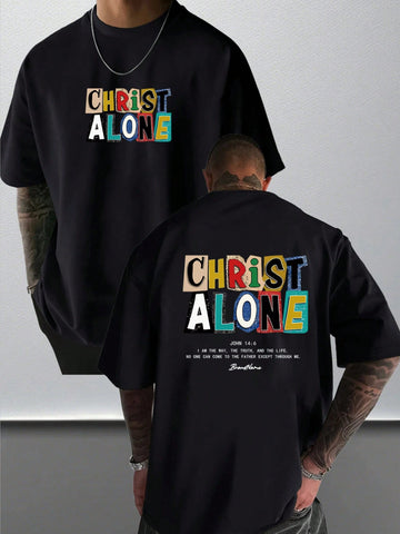 Celebrate your faith in style with this fun Unisex CHRIST ALONE Graphic T-Shirt! Made from 100% soft cotton, it’s comfy enough for everyday adventures or cozy moments at home. Whether you’re gifting a loved one or adding a statement piece to your wardrobe, this tee brings joy and inspiration wherever you go. Perfectly casual, refreshingly bold—wear your message loud and proud!