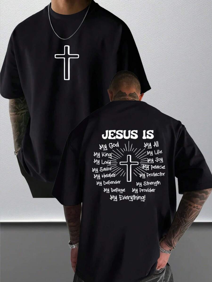 This Unisex Cotton Jesus Cross Graphic T-Shirt blends comfort with a splash of faith-inspired style. Crafted from soft cotton, it’s perfect for showing off your beliefs while staying casual and cool. Whether you're gifting it to someone special or treating yourself, this tee adds a playful spiritual vibe to any wardrobe. Perfect for him, her, or anyone who loves a comfy, meaningful look!