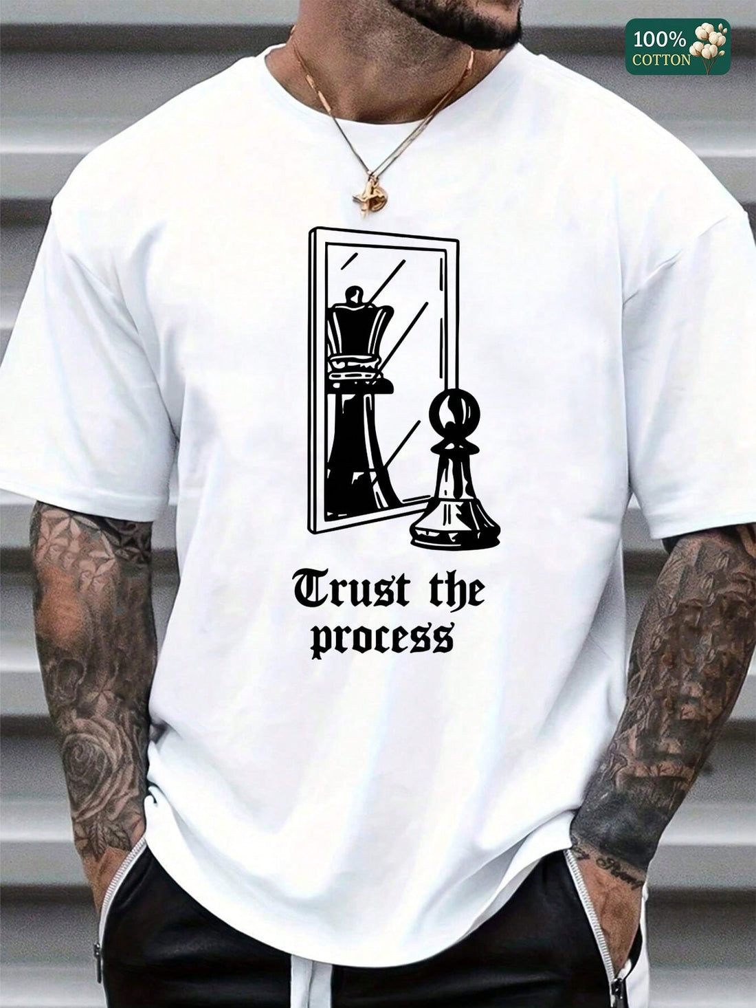 Show off your vibe with this Unisex Trust The Process Graphic T-Shirt! Made from 100% soft cotton, this casual crop top keeps you comfy whether you’re on the go or just chilling. Perfect for everyday wear, its bold message adds a playful touch to your street style without trying too hard. Trust the process—and look great doing it!