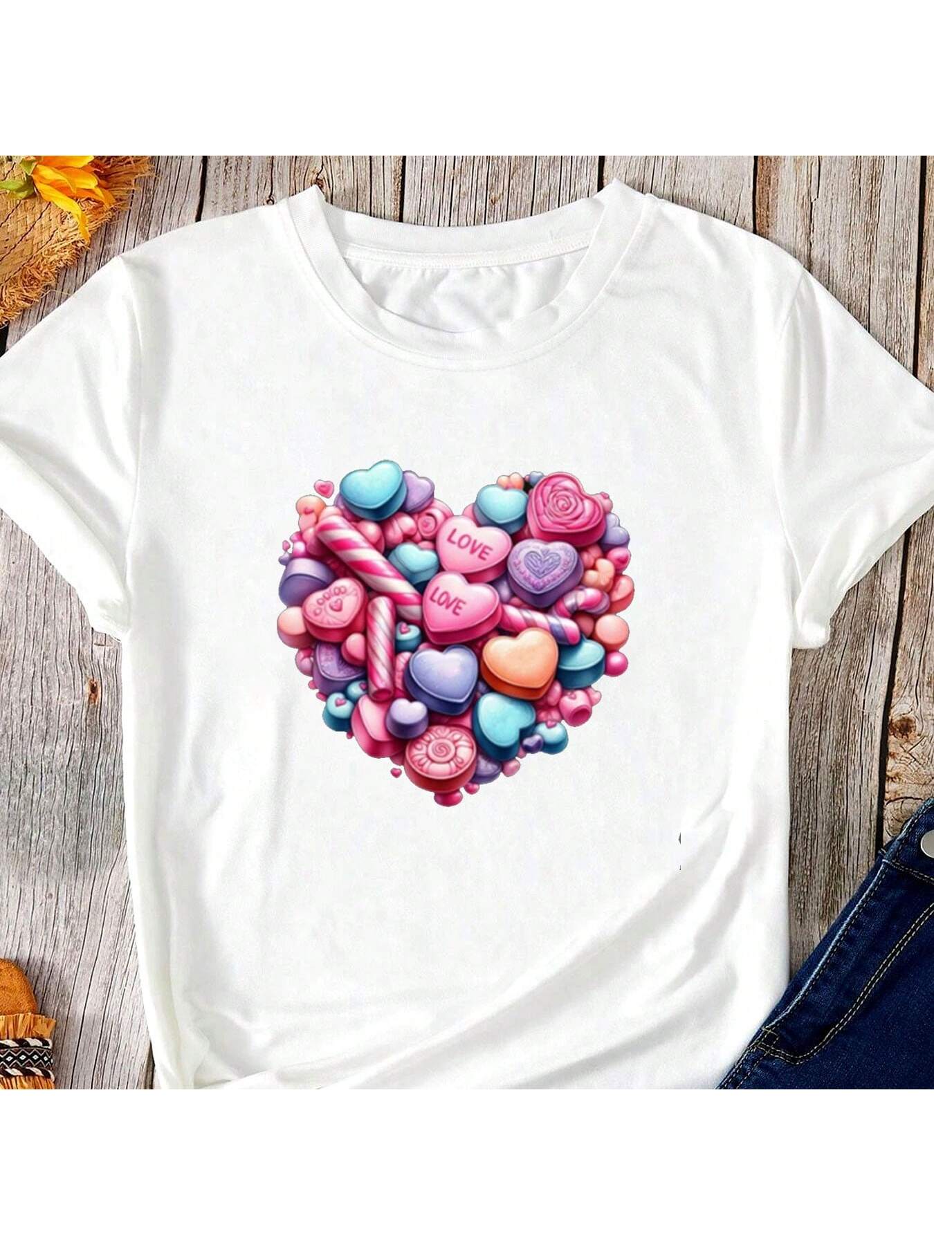 Share the love in style with our Unisex Valentine's Day Love Print T-Shirt! Made of soft cotton and designed for all seasons, this tee is perfect for romantic outings or casual wear. Celebrate love in a fun and playful way with our quirky design. (Only available in lovable, cotton-y goodness!)