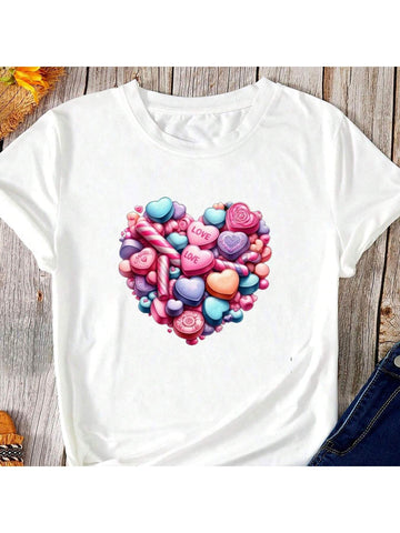 Share the love in style with our Unisex Valentine's Day Love Print T-Shirt! Made of soft cotton and designed for all seasons, this tee is perfect for romantic outings or casual wear. Celebrate love in a fun and playful way with our quirky design. (Only available in lovable, cotton-y goodness!)