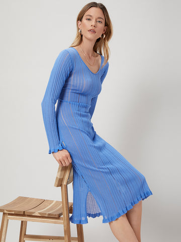 This Unity Viscose Fitted Sweater Dress is the perfect staple for your fall wardrobe. Made with luxurious and breathable viscose fabric, it offers a comfortable and fitted silhouette that flatters any body type. Elevate your fashion game while staying warm and stylish this season.