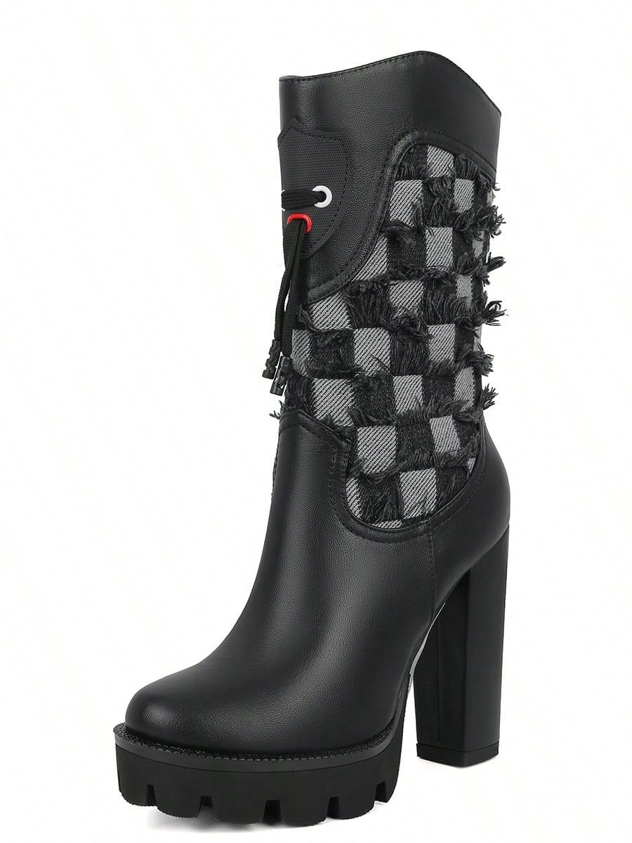 Upgrade your footwear game with our Vintage Black High Heel Riding Boots. These stylish boots feature a waterproof platform, making them perfect for any weather condition. The vintage design adds a unique touch to your outfit. Step out in confidence with these comfortable and fashionable boots.