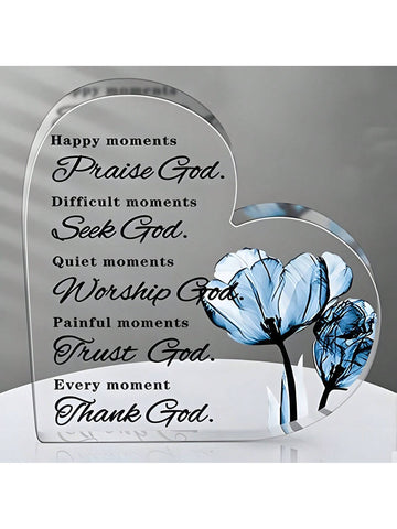 Bring a touch of faith and beauty into your home with our Uplifting Christian Bible Verse Décor. The elegant blue flower design adds a pop of color to any room while the inspiring verse uplifts your spirit. Perfect as a gift for the women in your life, this décor is a reminder of faith, hope, and love.