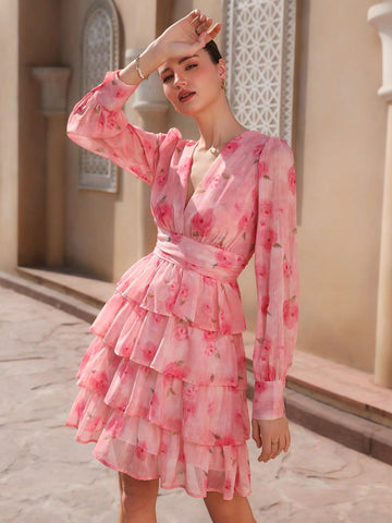 Get ready to bloom in style with our V-Neck Ditsy Floral Layered Chiffon Mini Dress! With a flirty, ruffled hem and vacation-ready vibe, it's the perfect outfit for any woman looking to add a touch of fun to her wardrobe. Enjoy a playful, feminine look with this must-have dress!