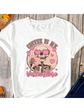 Celebrate Valentine's Day in style with this quirky and fun skull print T-shirt! Made with soft cotton and a round neck, it's perfect for any season. Whether you're working out or having a casual day, this T-shirt is sure to turn heads. (Note: skulls may or may not be associated with love)