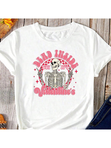 Celebrate Valentine's Day with a rebellious twist in our Skull Print Tee. Made with soft cotton, this unisex tee provides year-round comfort. So go ahead, show off your edgy side and wear your heart (and skull) on your sleeve. No bones about it, this tee is a must-have!
