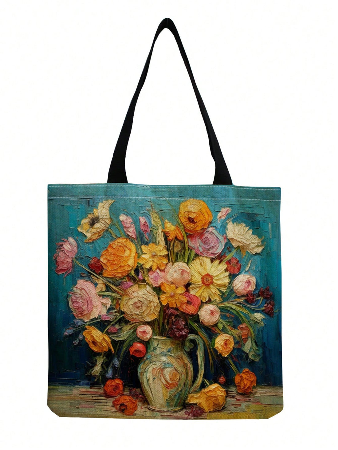 This Van Gogh Floral Canvas Tote Bag is perfect for art lovers. Made from high-quality canvas, it features a stunning floral design inspired by the works of Van Gogh. The spacious interior and sturdy straps make it both functional and stylish. 
