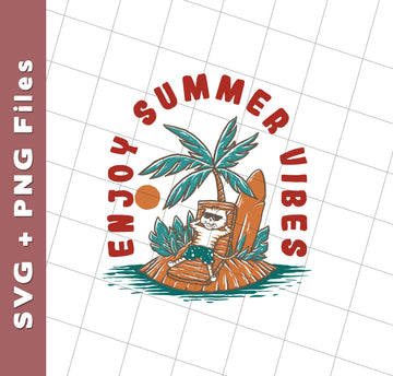 Enjoy Summer Vibes, Relax On Hawaii, Palm Tree Oasis, Svg Files, Png Sublimation