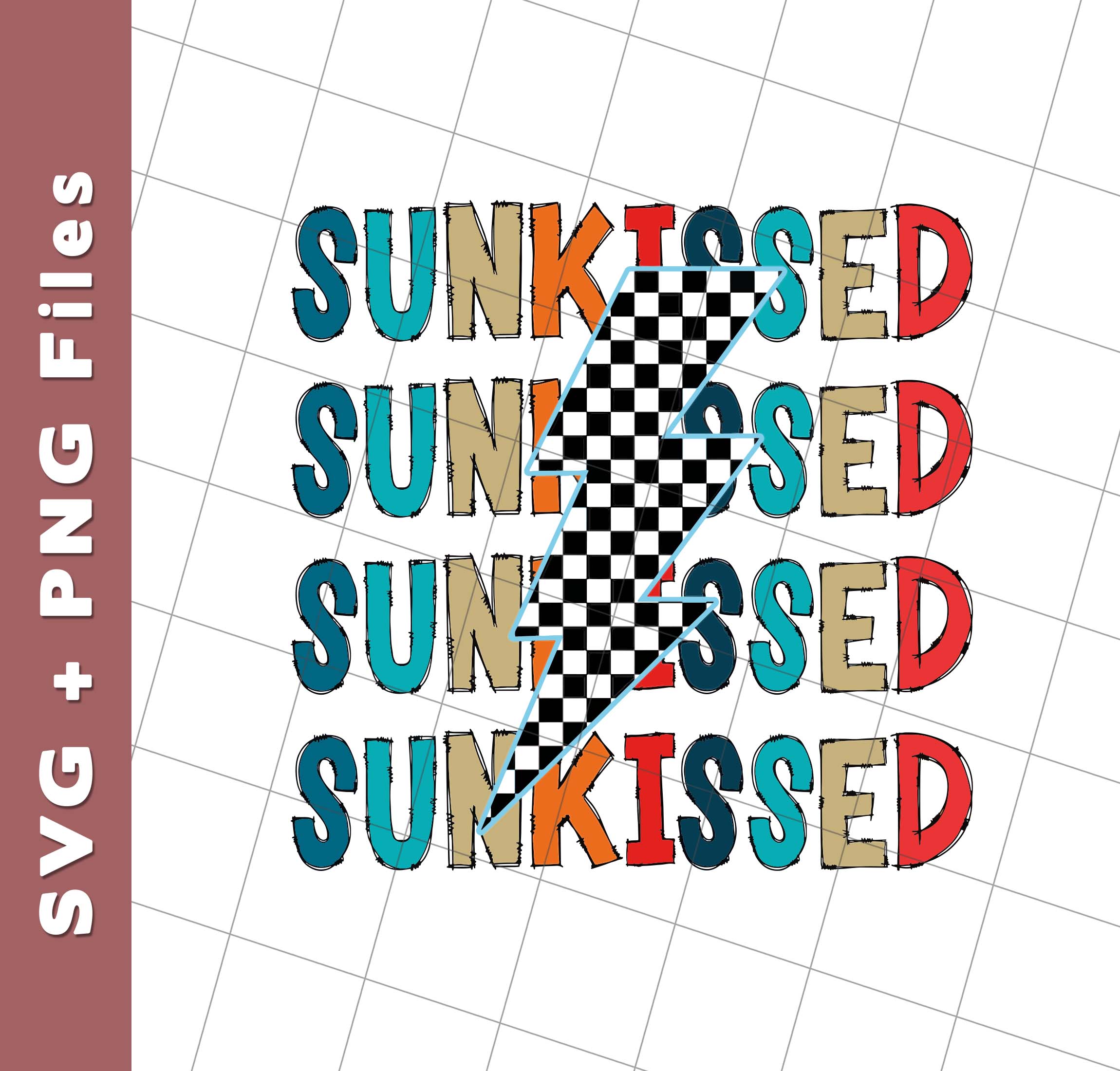 Groovy Flash Flash Sunkissed, Groovy Sunkissed, Sunkissed Retro, Svg Files, Png Sub ...