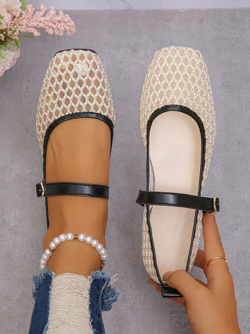 Step into style and comfort this summer with our Versatile Beige Grid Mary Jane Flats! These stylish flats are the perfect addition to your wardrobe, offering both fashion and comfort. With a trendy grid design and the classic Mary Jane style, these shoes are a must-have for any fashion-forward individual. Don't sacrifice style for comfort - get the best of both worlds with our Summer Essentials!