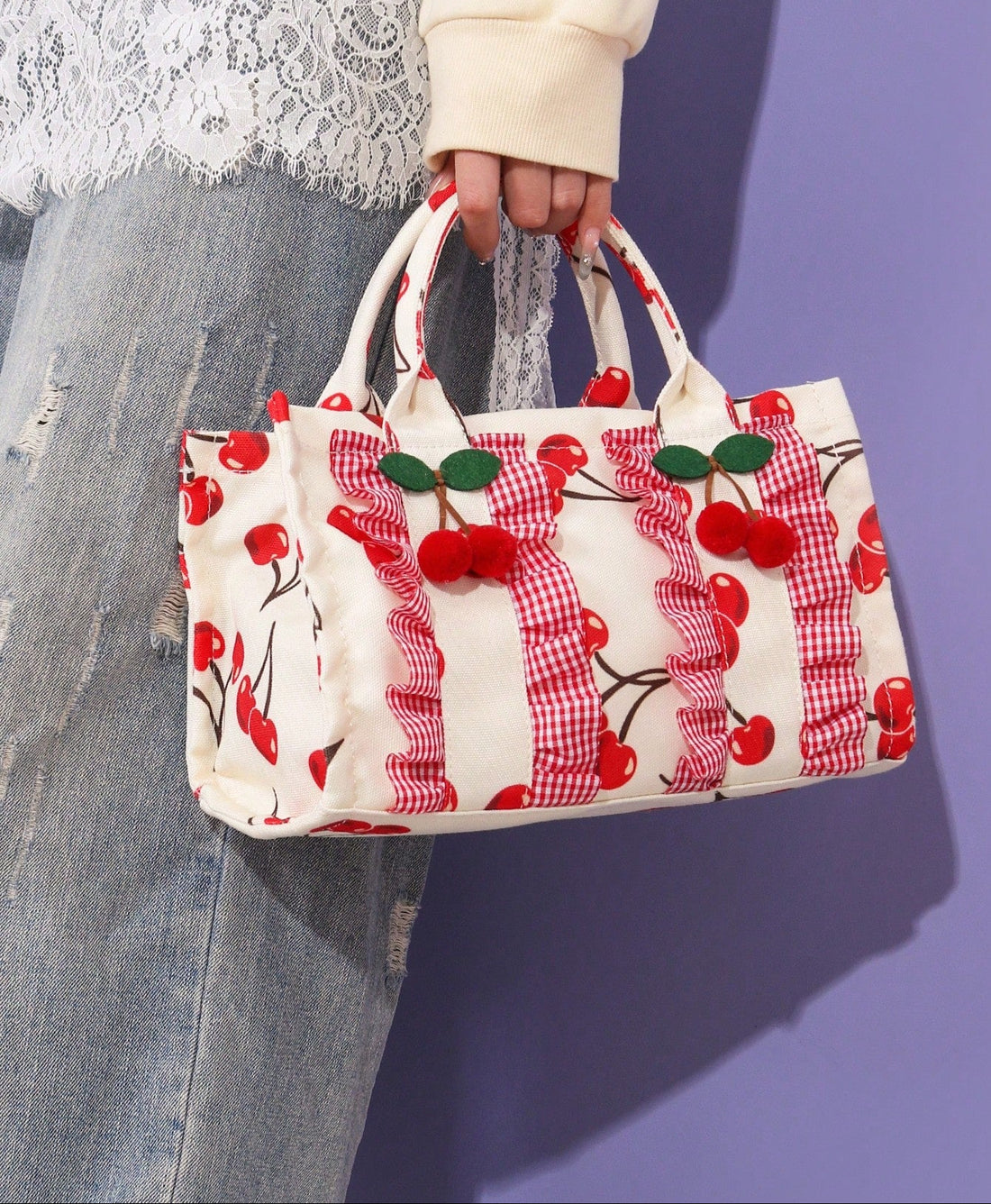 Add a splash of fun to your day with this versatile cherry print handbag! This cute mini square bag features a detachable strap, letting you switch from shoulder to crossbody in seconds. Perfect for casual outings, college classes, or lively parties, it’s the playful accessory that keeps your essentials close and your style fresh wherever you go.