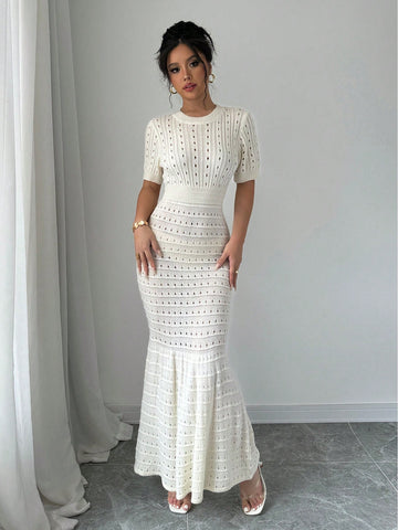 This French fashion short sleeve fishtail dress from Versatile Chic is both stylish and practical. Made with high-quality materials, this dress can easily be dressed up or down for any occasion. Its unique fishtail design adds flare while the short sleeves provide comfort and versatility. Stay fashionable with ease in this must-have dress.