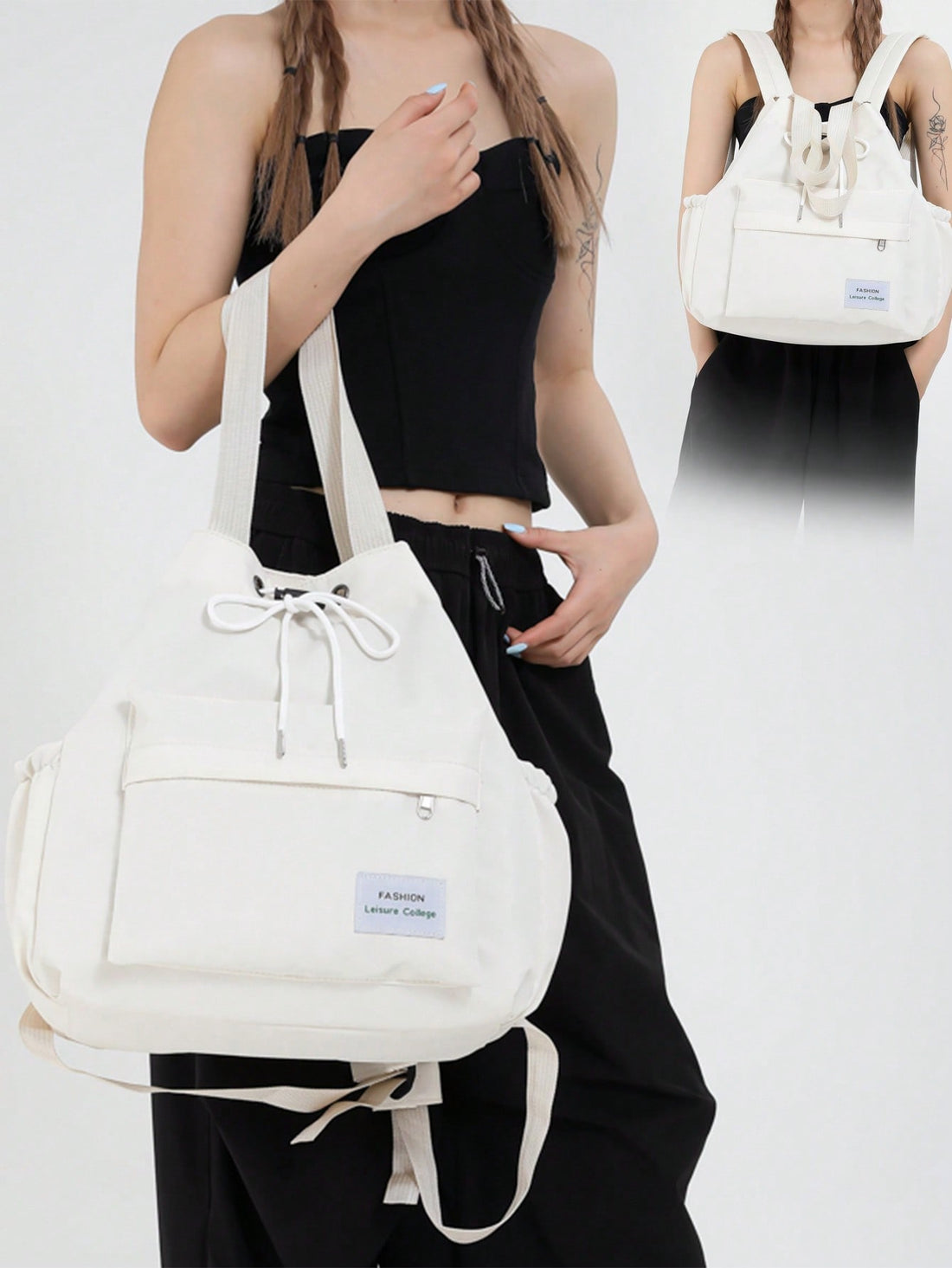Introducing the Versatile Chic shoulder bag backpack for women. This stylish and lightweight bag offers a large capacity for all your essentials, making it perfect for both daily use and travel. Its dual function as a shoulder bag and backpack provides versatility and comfort. Upgrade your style with this must-have accessory.