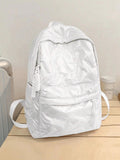 This versatile college-style backpack combines a sleek solid color with a fun rhombic pattern, making it perfect for school or weekend adventures. With its large capacity and multiple pockets, you can easily stash your books, gadgets, and snacks while staying organized. Ready to carry your day with style and a splash of personality!