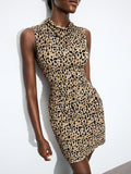 This playful leopard print mini dress adds a fun twist to any girl’s wardrobe. Featuring a chic mandarin collar, it’s perfect for back-to-school days or lively autumn parties. The comfortable fit and eye-catching pattern make it easy to mix and match, keeping her stylish and ready for every adventure.