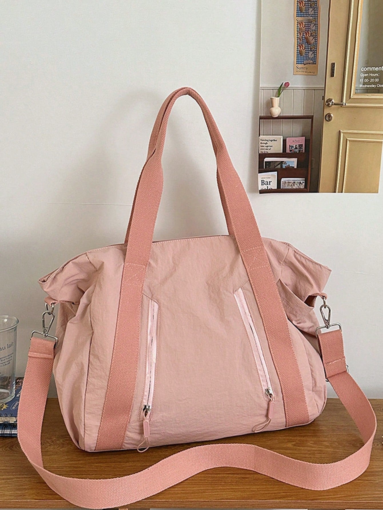 This Korean-style nylon crossbody bag is your perfect travel buddy! Lightweight and roomy, it keeps your essentials organized without weighing you down. Whether you're exploring city streets or hiking trails, its sleek design and practical pockets make every adventure easier and more fun. Grab it and go—your hands-free freedom awaits!