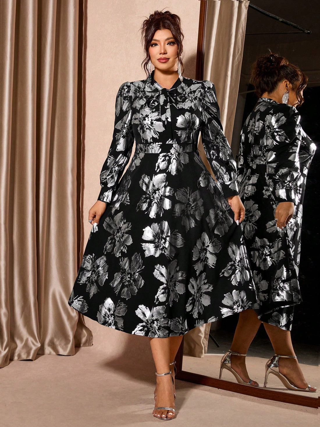 Introducing our versatile and comfortable black dress for plus size young ladies. Perfect for all seasons, this dress will keep you looking stylish and feeling comfortable. Don't compromise on style or comfort - get both with our dress!