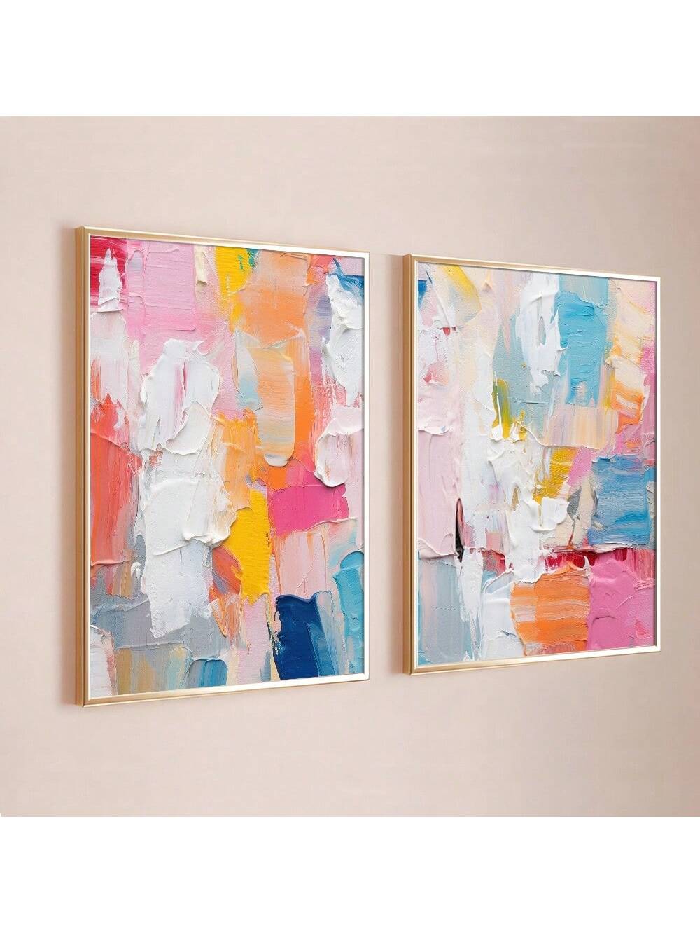 Transform your living space into a vibrant and modern sanctuary with our Vibrant Abstract Art Set. These unframed colorful canvas posters will add a pop of color and personality to any room. Elevate your home décor with this playful and unique set.