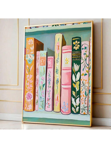 Add a splash of color and charm to your space with this Vibrant Book Stack Canvas Print. Perfect for book lovers and style seekers alike, this minimalist wall art brings a lively yet sleek touch to any home or study. Brighten your room with its playful design that inspires creativity and invites cozy reading moments.