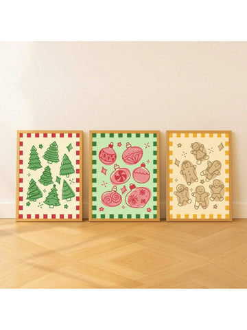 Transform your walls into a holiday wonderland with this delightful Christmas art print set! Featuring charming gingerbread men and whimsical candy designs, these vibrant prints bring instant festive cheer to any room. Perfect for living rooms, bedrooms, or entryways, they capture the magic and joy of the season with bold colors and playful illustrations. Easy to display and instantly recognizable, these prints are ideal for creating a warm, inviting holiday atmosphere that'll have everyone smiling. Mix and
