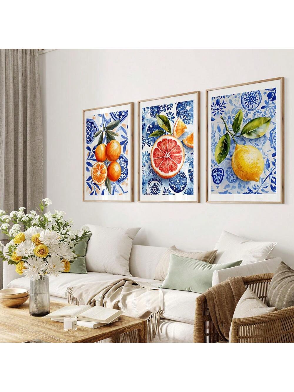 Bring a splash of sunshine to your kitchen with this vibrant citrus wall art set! Featuring playful lemon, orange, and grapefruit designs, these prints add a fresh Mediterranean vibe that brightens any space. Perfect for adding zest and cheer to your cooking area, they’re a fun way to celebrate the juicy flavors of summer all year round.