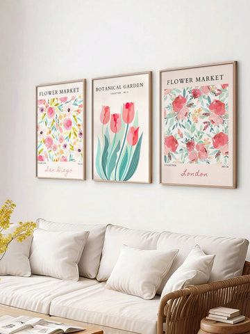 Add a pop of color to your home with our Vibrant Floral Art Set! This 3-piece gallery features stunning flower prints for a touch of nature in any room. Embrace the botanical vibes and let these prints bring life to your walls.