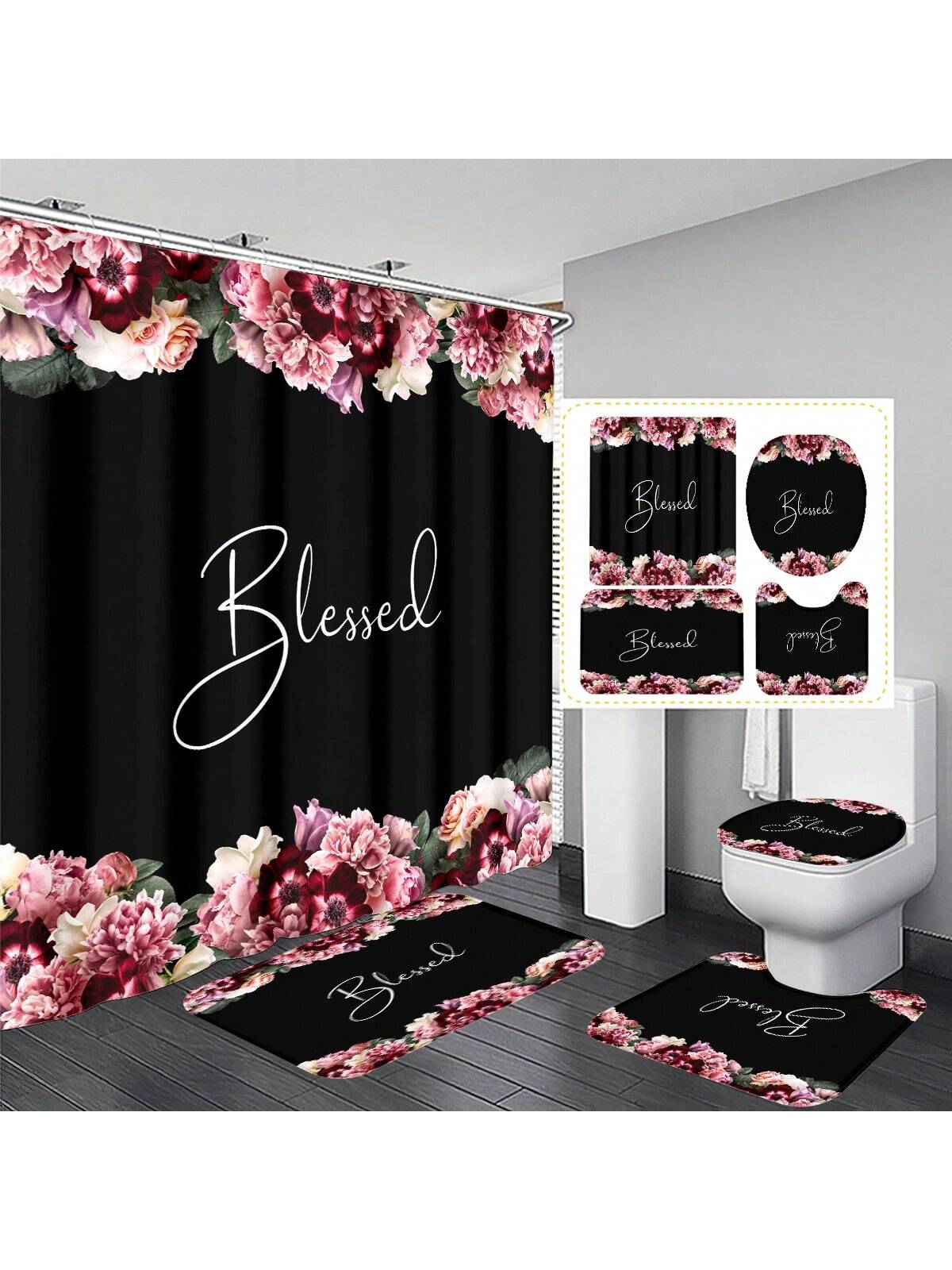 Bring a splash of summer fun to your bathroom with this vibrant floral curtain set! Featuring a waterproof shower curtain, matching mat, toilet cushion, and lid cover, it’s designed to brighten your space while keeping it fresh and dry. Easy to clean and full of cheerful blooms, this set adds a playful touch that turns everyday routines into a colorful escape. Perfect for anyone looking to refresh their bathroom with lively style and practical comfort.