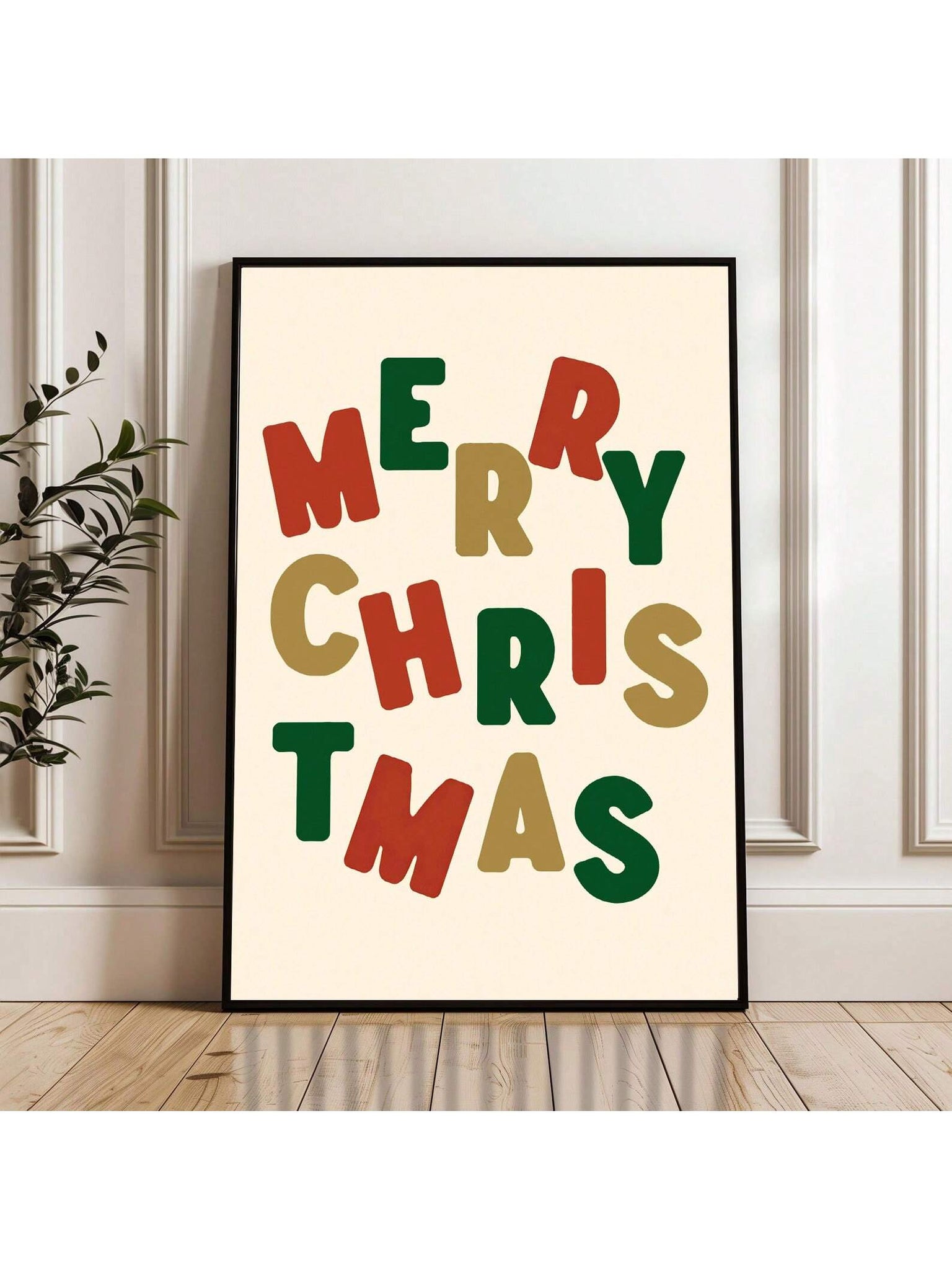 Deck your walls with holiday cheer! This vibrant Merry Christmas poster brings festive flair to any space—living room, bedroom, or dorm. The bold, eye-catching design captures the spirit of the season without needing a frame, making it perfect for renters and decorators alike. Simply hang it up and instantly transform your room into a winter wonderland. Whether you're spreading Christmas joy or adding a pop of seasonal color, this frameless wall art delivers maximum festive impact with minimal fuss. Get rea