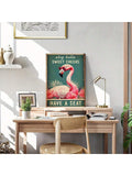 Add a splash of fun and color to any room with this vibrant flamingo canvas print. Its playful design brightens your walls while bringing a quirky, stylish charm to your home decor. Perfect for anyone looking to infuse personality and cheer into their space.