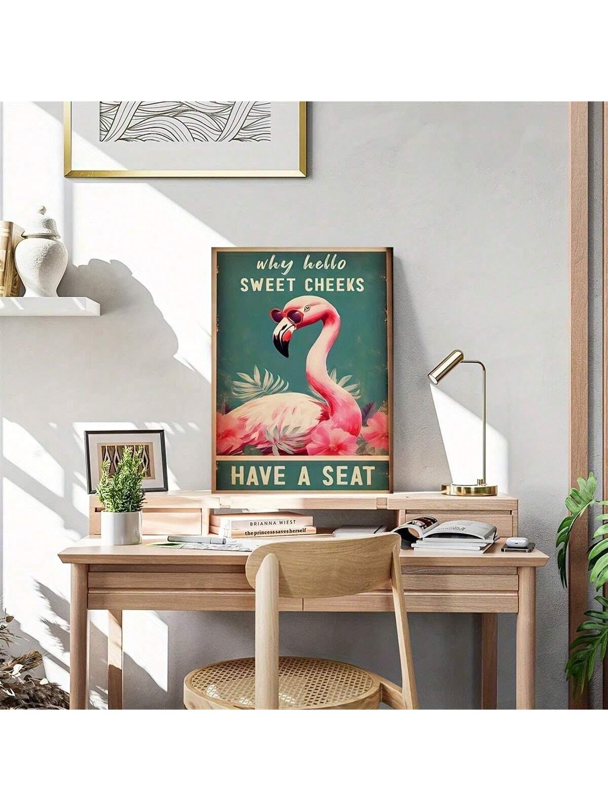 Add a splash of fun and color to any room with this vibrant flamingo canvas print. Its playful design brightens your walls while bringing a quirky, stylish charm to your home decor. Perfect for anyone looking to infuse personality and cheer into their space.