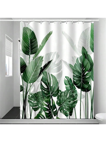 Bring the freshness of the outdoors into your bathroom with our Vibrant Green Leaf Shower Curtain. Made from waterproof polyester, it's perfect for keeping your bathroom floor dry. Plus, the charming plant theme adds a unique touch to your decor. Refresh your space without getting your greens wet!
