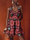 Make a splash this season with the Vibrant Halter Ruffle Mini, a printed A-line dress designed to turn heads. Its playful ruffle details and bright pattern bring a fun, flirty vibe perfect for sunny days and warm nights. Lightweight and breezy, this dress keeps you comfortable while making a bold style statement wherever you go. Embrace your playful side and let your outfit do the talking!