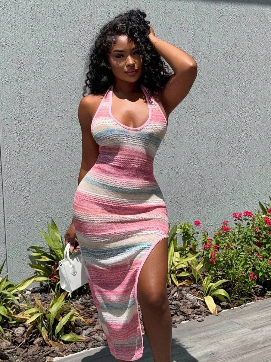 Radiate Summer Vibes with Our Stunning Ombre Halter Dress!

If you're looking for the ultimate "wow" piece for your upcoming getaway, this Ombre Halter Neck Dress is your perfect match. It’s more than just an outfit—it’s a celebration of bold style, youthful energy, and effortless elegance.

Vibrant Color Palette: The sophisticated ombre gradient creates a soft, flowing transition of colors, making you stand out beautifully against golden beaches or at romantic sunset dinners.

Alluring Silhouette: The halt