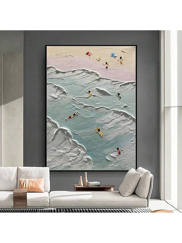 Make a statement with this Vibrant Pink Beach Scene Oil Painting Canvas Art! Perfect for your living room, office, or adding some fun to a party, this piece will add beautiful color and style to any space. Channel your inner beach lover with this unique and playful painting.