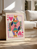 Make a bold statement with this vibrant Queen of Hearts poker poster—the perfect blend of literary charm and playful sophistication. Featuring striking colors and eye-catching design, this chic wall art transforms any room into a conversation starter. Whether you're a book lover, card game enthusiast, or simply someone with impeccable taste in home decor, this poster brings personality and flair to your walls. Frame it, hang it, and let your space reflect your unique style. A must-have for anyone who apprec