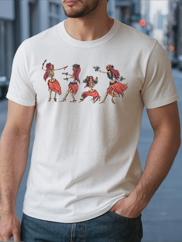 Bring some fun to your wardrobe with this Vibrant Skeleton Dancing Girl T-Shirt. Featuring a lively skeleton adorned with colorful floral prints, this casual white tee adds a playful twist to your everyday style. Perfect for those who love quirky, eye-catching designs that spark conversation and brighten any outfit.