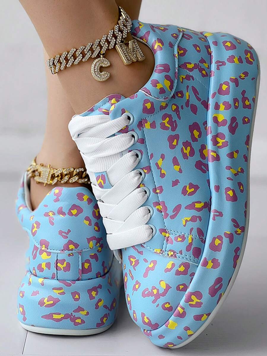 Add some wildness to your shoe collection with these Vibrant Women’s Colorful Leopard Print Low Top Orange Sneakers! Perfect for all-season comfort, these sneakers will make a statement wherever you go. So why blend in when you can stand out?