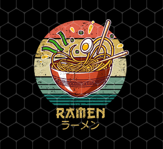Vintage Ramen Bowl, Japanese Noodles, Retro Ramen, Png For Shirts, Png Sublimation