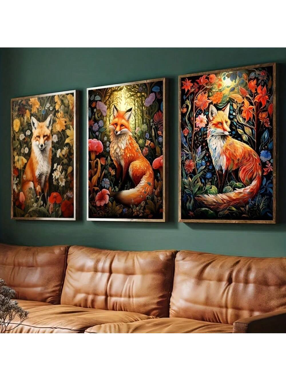 Bring a touch of whimsical charm to any space with this Vintage 3-Piece Fox & Floral Canvas Art Set. Featuring delightful fox illustrations surrounded by delicate florals, these canvases add personality and warmth to your living room, bedroom, or office. The playful design invites smiles and sparks conversation, making your walls come alive with character and style. Easy to hang and perfect for mixing and matching, this set transforms everyday spaces into cozy retreats full of nature-inspired fun.