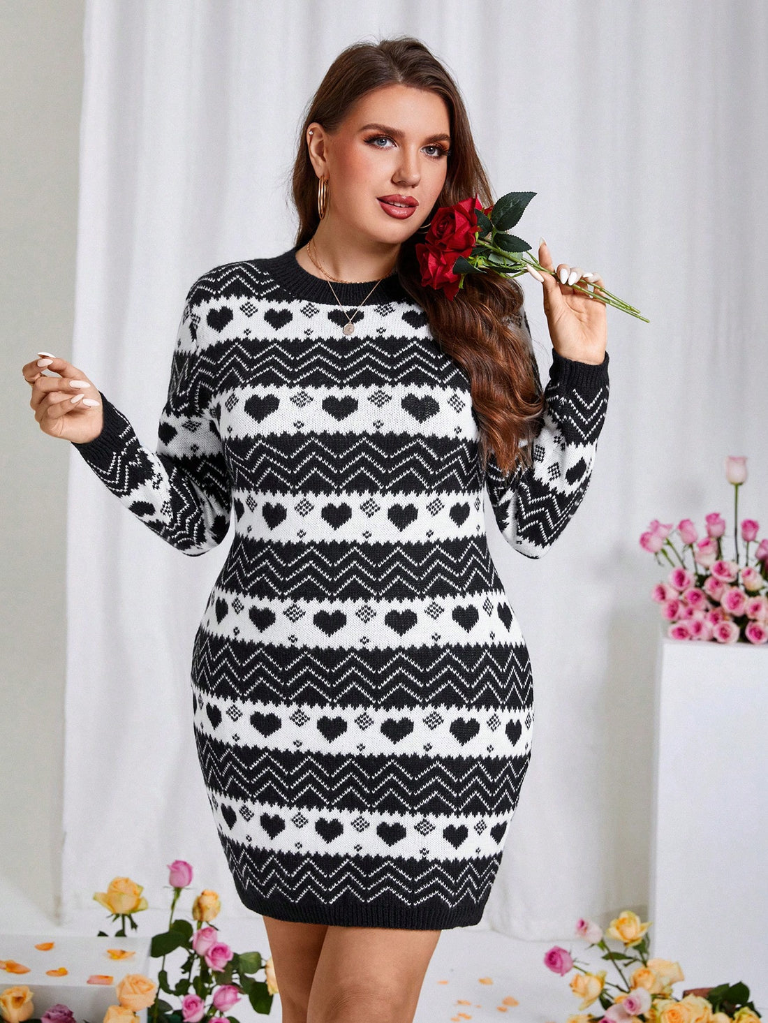 Turn heads effortlessly in this Vintage Black Heart Print Mini Dress, designed to add a flirty touch to your holiday wardrobe. Its playful heart pattern and flattering mini cut combine charm and sass, making it your go-to for special occasions. Embrace fun and vintage vibes wherever you go!