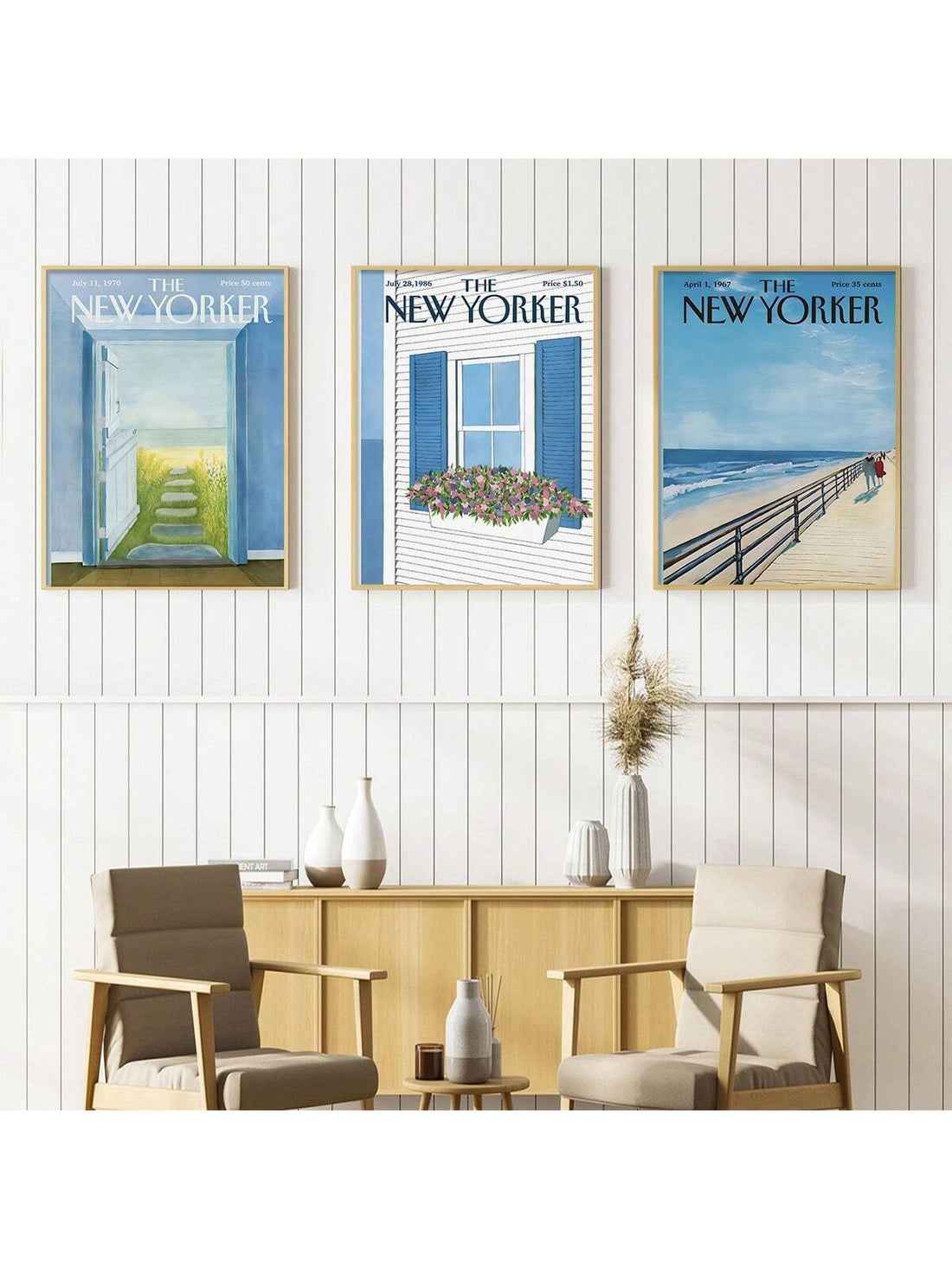 Bring a splash of nostalgia to your space with this Vintage Blue City Magazine Art Print Set. Featuring three charming scenic posters, each print captures the essence of classic city life in cool blue tones. Perfect for adding a retro vibe and a touch of whimsy to any room, this set invites you to explore the charm of urban adventures from days gone by. Display them together or mix and match for a playful nod to vintage design.