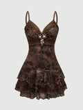 Get ready to rock your unique style with our Vintage Bohemian Ruffled Paisley Print Mini Dress! This stylish hippie chic dress will make you stand out from the crowd with its fun ruffled design and bold paisley print. Perfect for a day out with friends or a weekend festival, this dress will keep you feeling confident and cool.